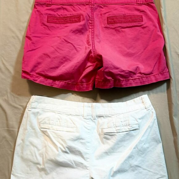 TWO Pairs Khaki Shorts- Maurice's SIZE 9/10 Watermelon AND Old Navy SIZE 8 White - Picture 13 of 13